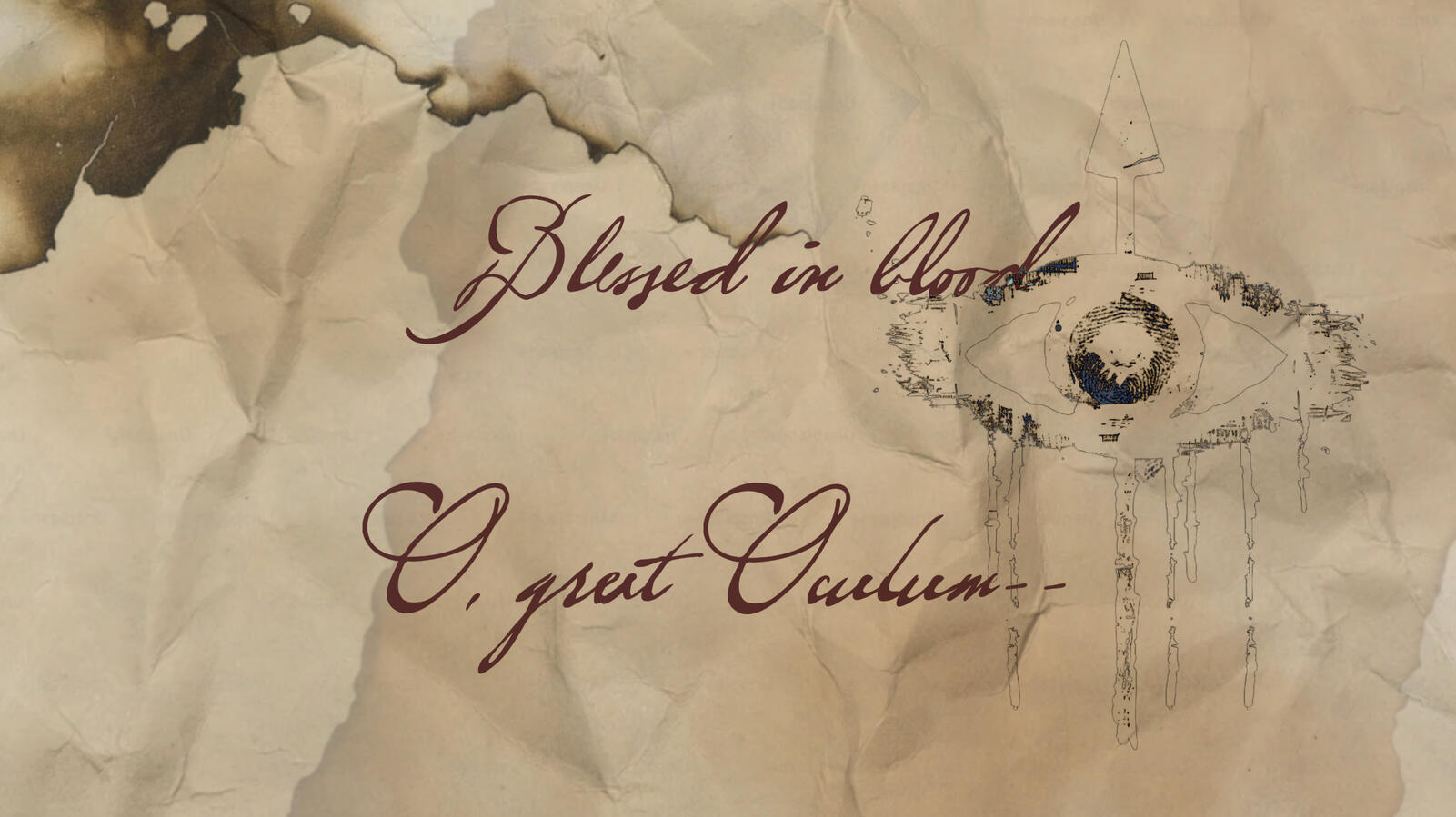 Side 2: "Blessed in blood; O, great Oculum--" Um... creepy...!!!