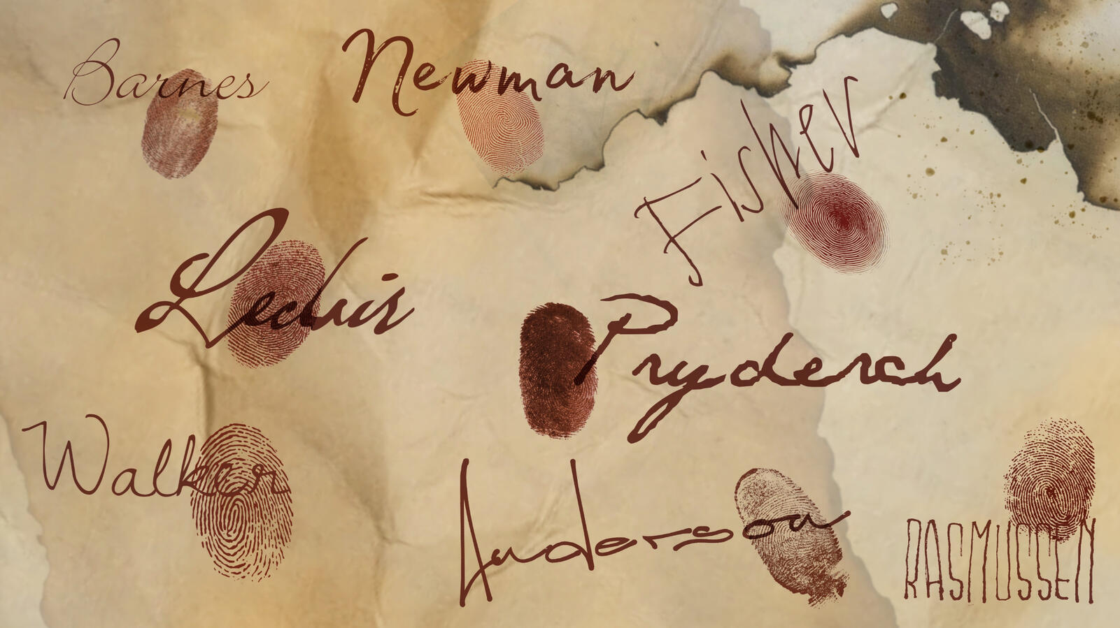 Side 1: Anderson, Barnes, Fisher, Leclair, Newman, Pryderch, Rasmussen, Walker